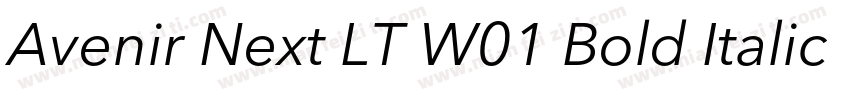 Avenir Next LT W01 Bold Italic字体转换